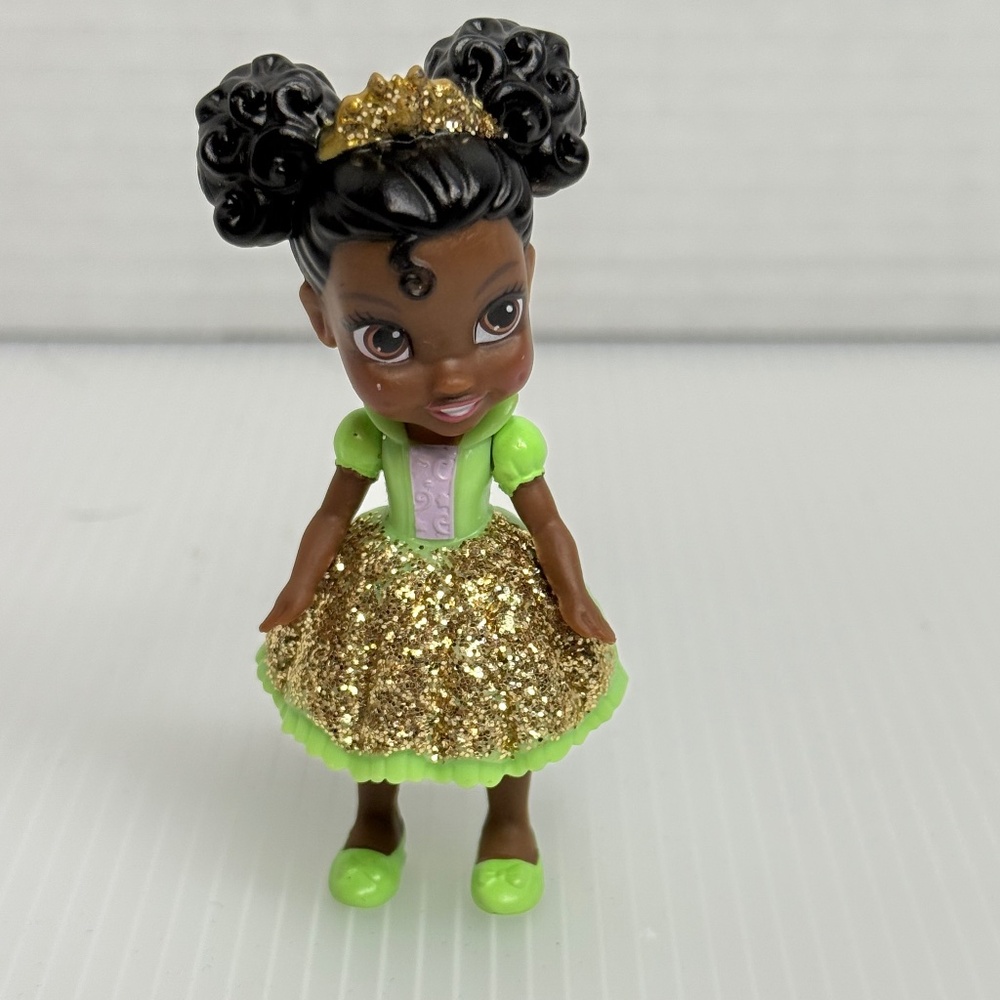 Disney Princess Poseable Mini Doll Toddler Miniature 3.5" Figure Belle and Tiana